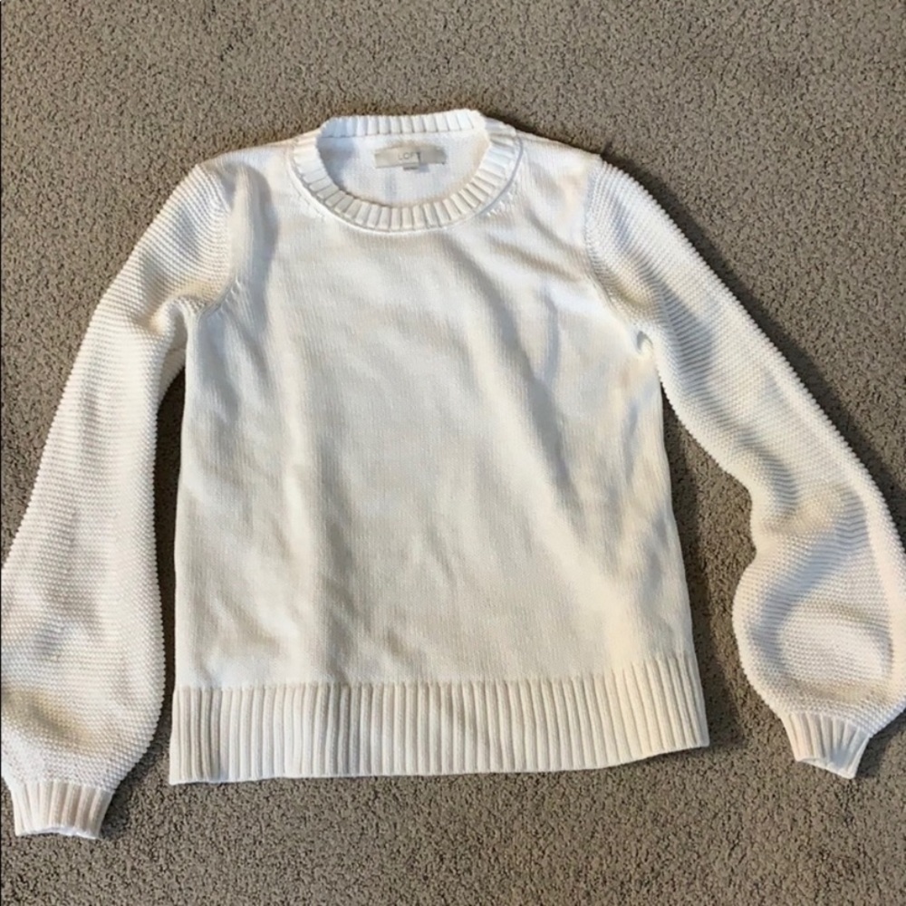 Blouson sleeve sweater